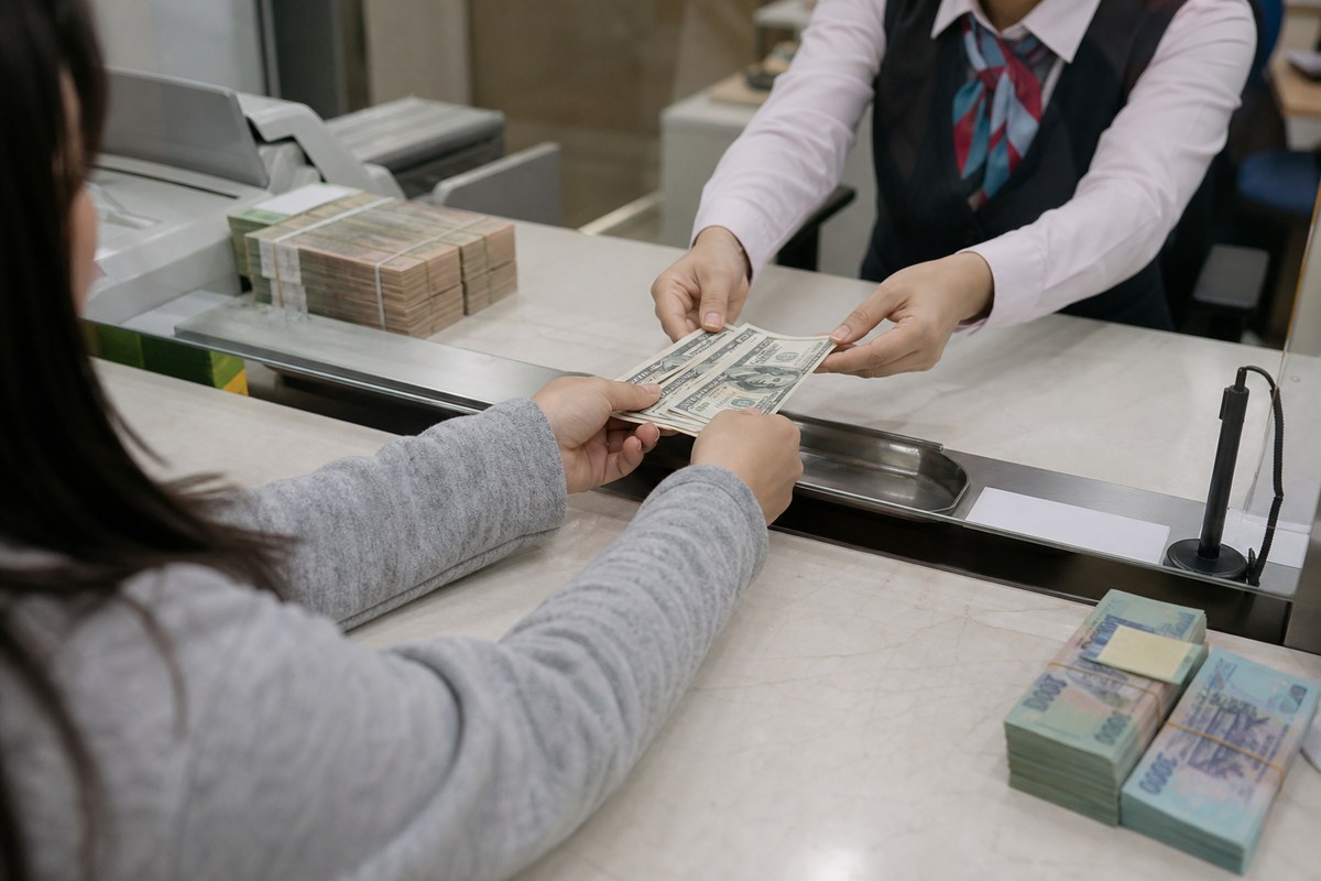 7월 31일 달러 환전, 은행 판매가 2만6470동이에요