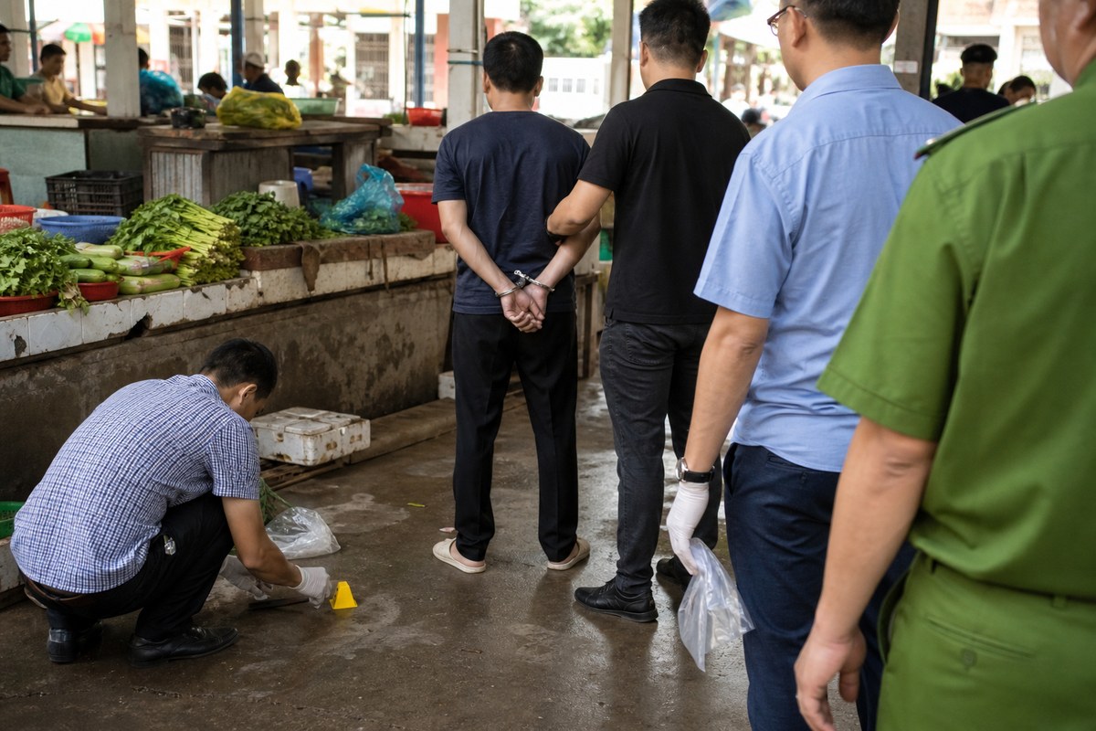 8월 6일 호아롱시장 흉기 사건, 용의자 붙잡혔어요